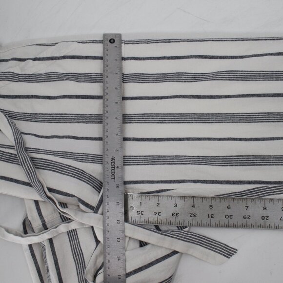 Marine Layer Pants Womens Small Wide Leg Tie Waist Striped Hemp Lyocell Blend - Picture 8 of 10